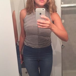 Francesca’s High Neck Sleeveless Tank Top